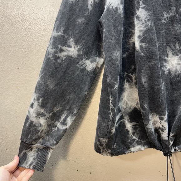Jane & Delancey Tie-Dye Sweatshirt Black Pullover Long Sleeve Sz L Crewneck - Picture 3 of 7